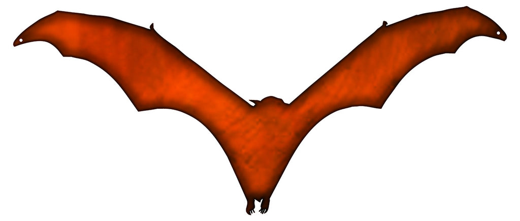 Bat Laser Cut Out Faux Copper Finish Wall Decor Metal Sign 8.1x19.2