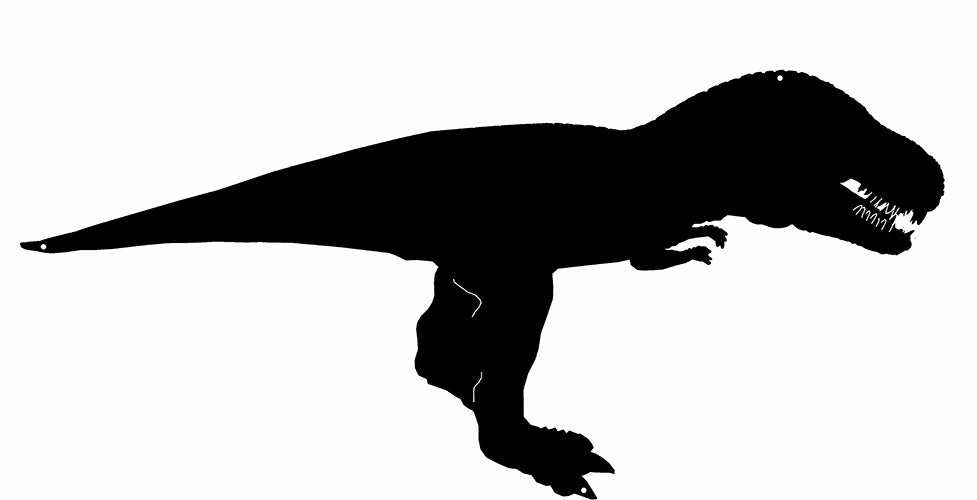 T-Rex Dinosaur Cut Out Wall Decor Silhouette Metal Sign 10.6x22.