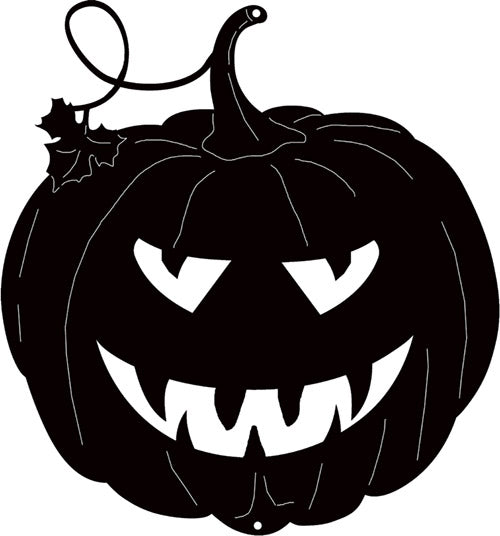 Jack O Lantern Cut Out Silhouette Wall Art Metal Sign 9.8x10.5