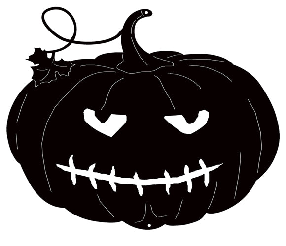 Jack O Lantern Black Metal Cut Out Halloween Decor 9.5"x7.8" RVG1401B