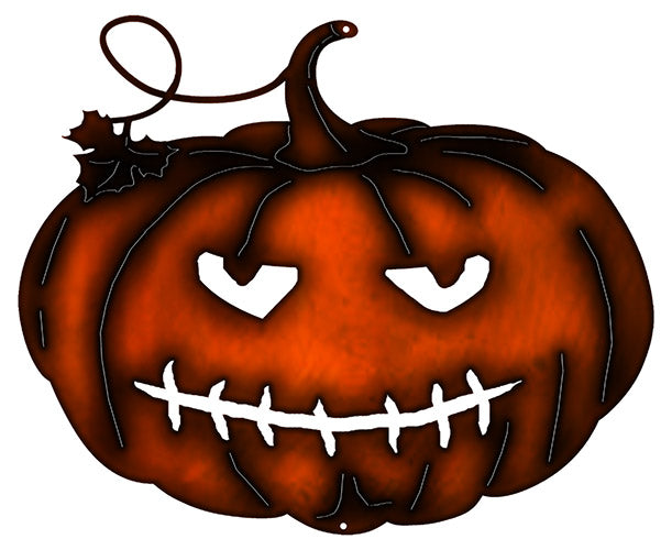 Jack O lantern Faux Copper Finish Halloween Decor 9.5"x7.8" RVG1401C