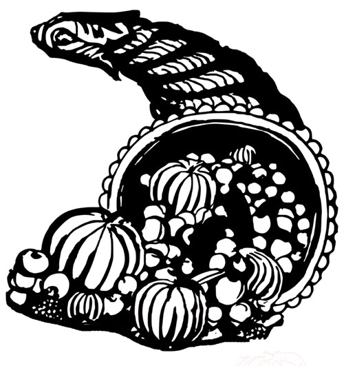Cornucopia Black Metal Cut Out Fall Decor 13.8"x17.7 " RVG1402B