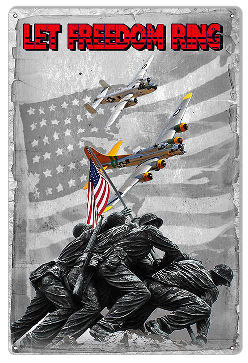 Let Freedom Ring Metal Sign By Artist Phil Hamilton