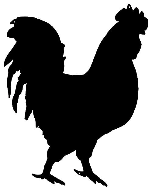 Rooster Laser Cut Out Wall Décor Silhouette Metal Sign 15.5x19.5