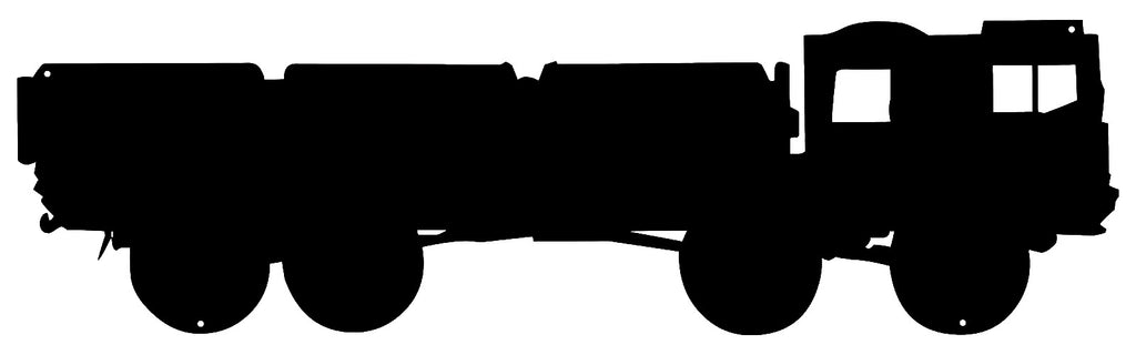 Army Vehicle Laser Cut Out Wall Décor Silhouette Metal Sign 7x23.5