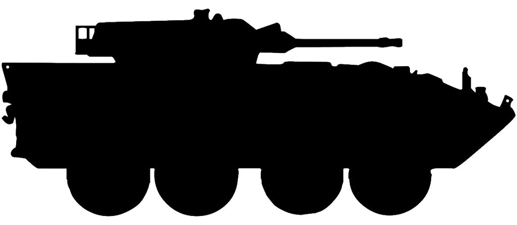 Army Tank Laser Cut Out Wall Décor Silhouette Metal Sign 9.5x23