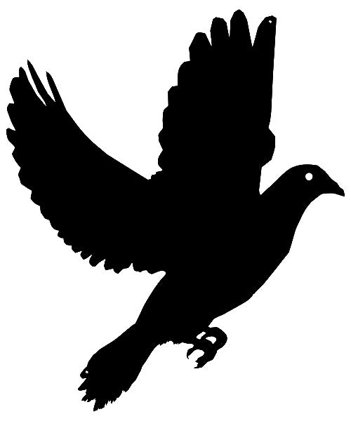 Pigeon Bird Laser Cut Out Wall Décor Silhouette Metal Sign 19.5x23