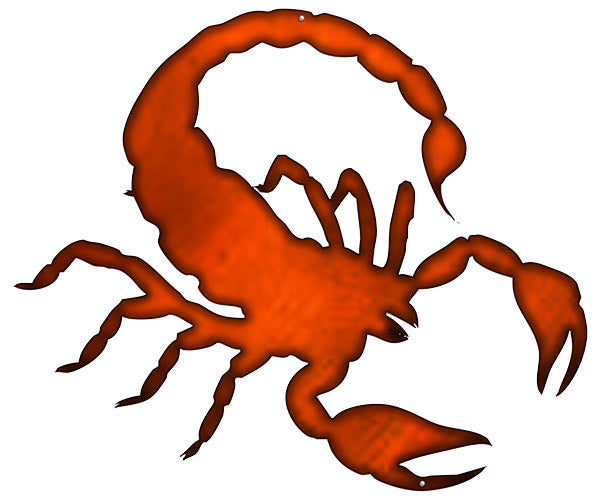 Scorpion Laser Cut Out Faux Copper Finish Metal Sign 19.5x23