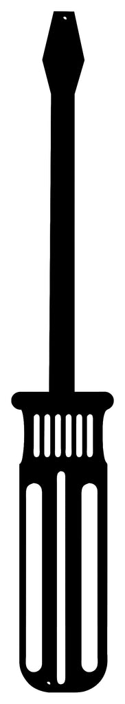 Screwdriver Laser Cut Out Wall Décor Silhouette Metal Sign 4.5x30