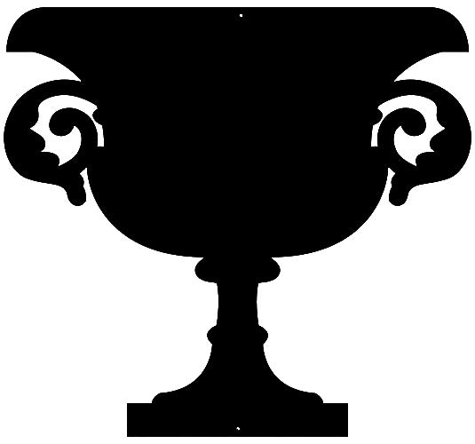 Goblet Laser Cut Out Wall Décor Silhouette Metal Sign 21x23