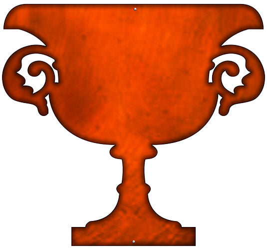 Goblet Laser Cut Out Faux Copper Finish Metal Sign 21x23