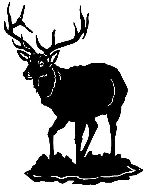 Reign Deer Laser Cut Out Wall Décor Silhouette Metal Sign 21x27.5