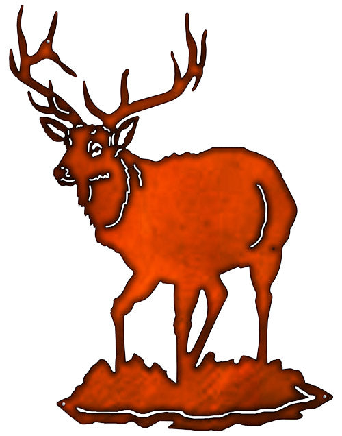 Reign Deer Laser Cut Out Faux Copper Finish Metal Sign 21x27.5