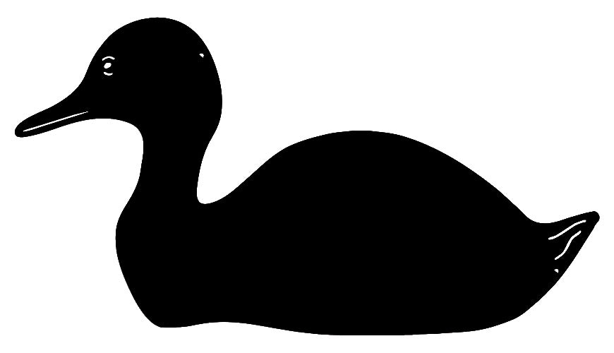 Duck Laser Cut Out Wall Décor Silhouette Metal Sign 10.5x19