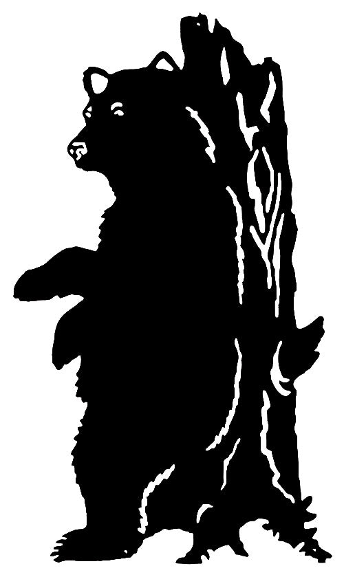Bear Laser Cut Out Wall Décor Silhouette Metal Sign 14.5x25