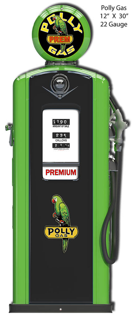 Gas Pump Polly Laser Cut Out Garage Art Metal Sign 12x30