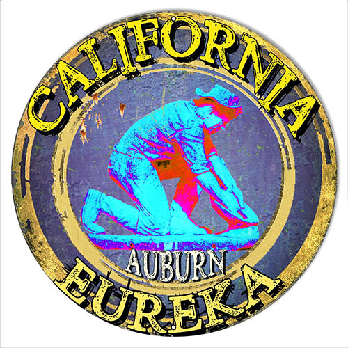 Eureka California Garage Art Man Cave Metal Sign Phil Hamilton 14x14