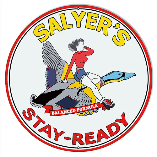 Salyers Motor Oil Reproduction Garage Shop Large Metal Sign 18x18