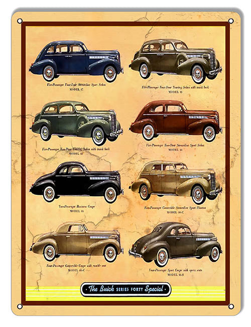 Buick Automobiles Garage Art Reproduction Man Cave Metal Sign 9x12