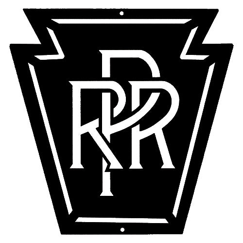 Pennsylvania Railroad Black Herald Vintage Metal Sign 12.5x12.6