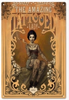 Tattoo Lady Circus Reproduction Sign 12x18