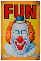 Fun Clown Reproduction Sign 12x18