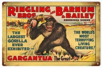 Ringling Bros Carganua The Great Circus Reproduction Sign 18x12