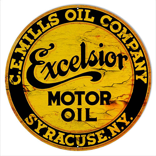 Excelsior Motor Oil Metal Sign