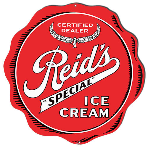 Reids Special Ice Cream Metal Sign 16x16