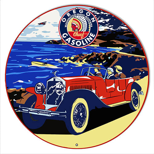 Oregon Gasoline Metal Sign