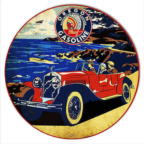 Oregon Gasoline Vintage Metal Sign