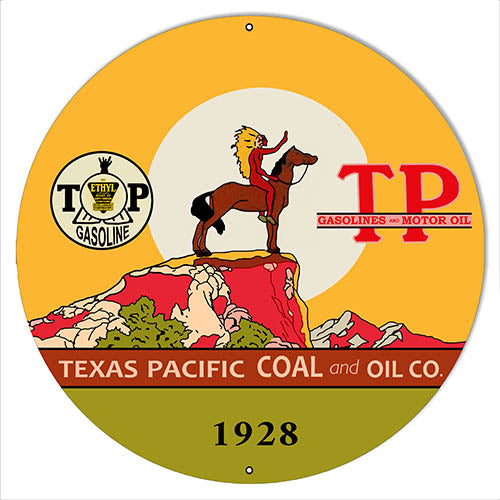 Texas Pacific Coal and Oil Reproduction Sign