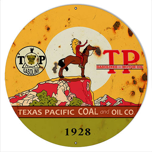 Texas Pacific Coal and Oil Vintage Reproduction Sign