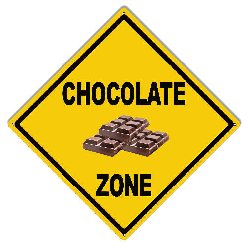 Chocolate Zone Metal Sign 12x12