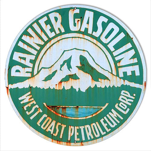 Rainier Gasoline Vintage Metal Sign