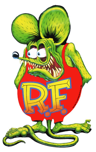 Rat Fink Cut Out Metal Sign. 11x17 18g Steel