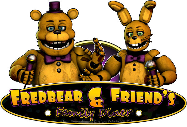 Fred Bear and Friends (Five Nights at Freddy's)  16" x 24" Laser Cut Metal Sign (Dave's Collection)