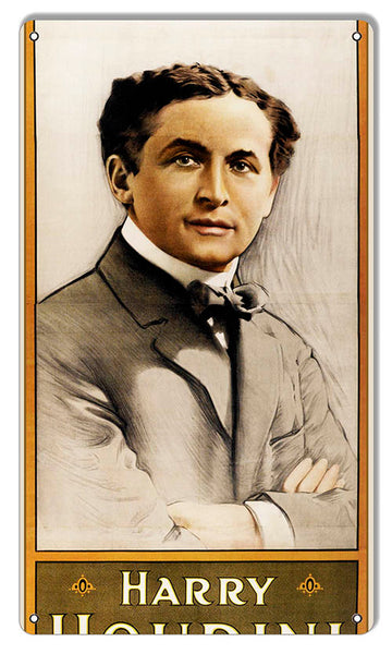 Harry Houdini Wall Art Reproduction Magician Metal Sign 8x14
