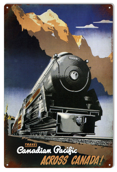 Canadian Pacific Railroad Reproduction Metal  Sign 12″x18″