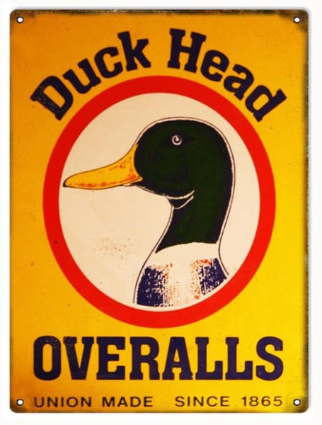 Duck Head Overalls Sign 9″×12″