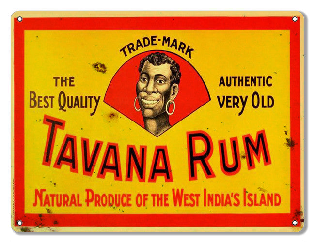 Tavana Rum Reproduction Bar Metal  Sign 9″x12″