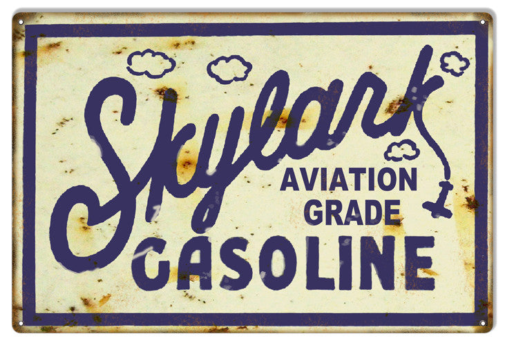 Skylark Gasoline Reproduction Motor Oil Metal  Sign 12″x18″