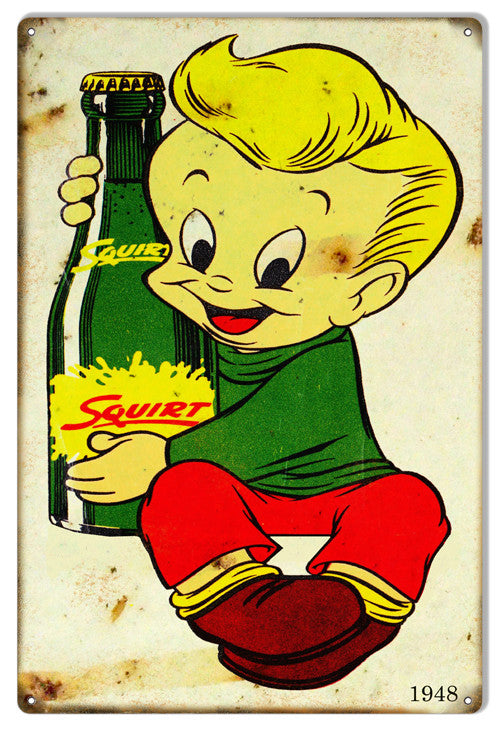 Squirt Beverage Nostalgic Reproduction Metal  Sign 12″x18″