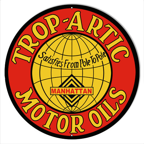 Trop Artic Motor Oils Reproduction Metal  Sign 14″x14″