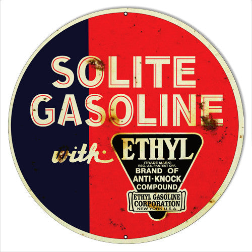 Solite Gasoline Motor Oil Reproduction Metal  Sign 14″x14″
