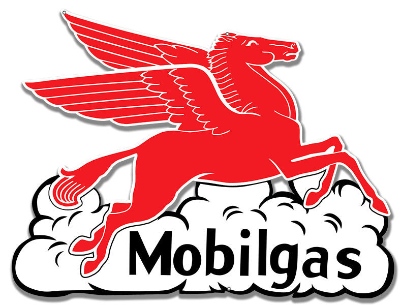 Pegasus Mobilgas Flying Horse Sign 23 3/4 X 18