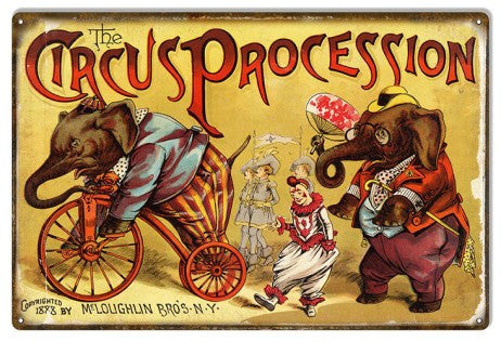 1888 Circus Procession Circus Sign 12″×18″