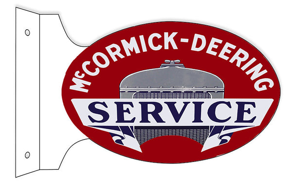 McCormick-Deering Flange Oval Garage Shop Reproduction Sign 12″x18″