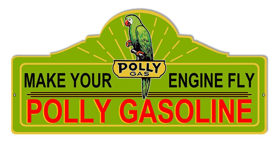 Engine Fly Polly Motor Oil Laser Cut Out Reproduction Sign 23″x11.1/4″