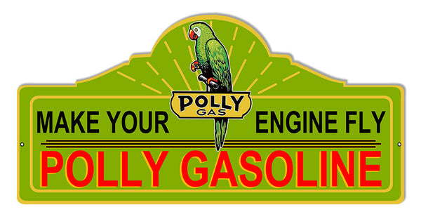 Engine Fly Polly Motor Oil Laser Cut Out Reproduction Sign 23″x11.1/4″
